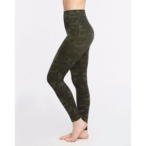 Brand New SPANX Look At Me Now Seamless Green Camo Leggings Medium